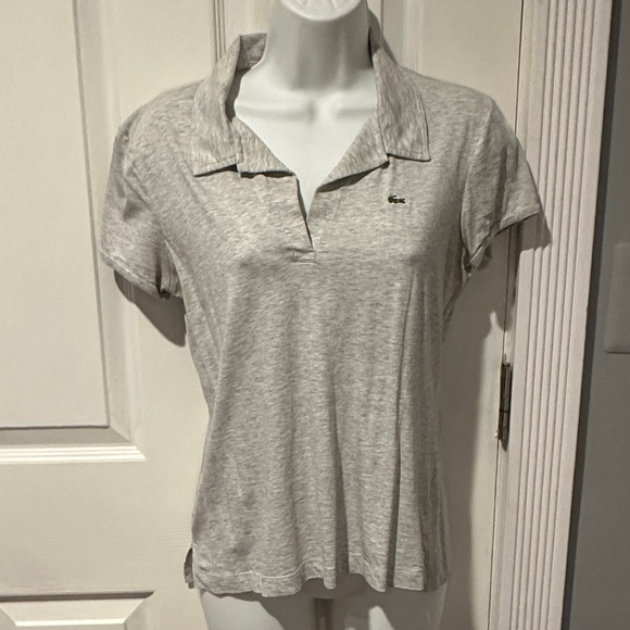 Lacoste Women's Light Gray Short Sleeve Polo - Picture 1 of 1
